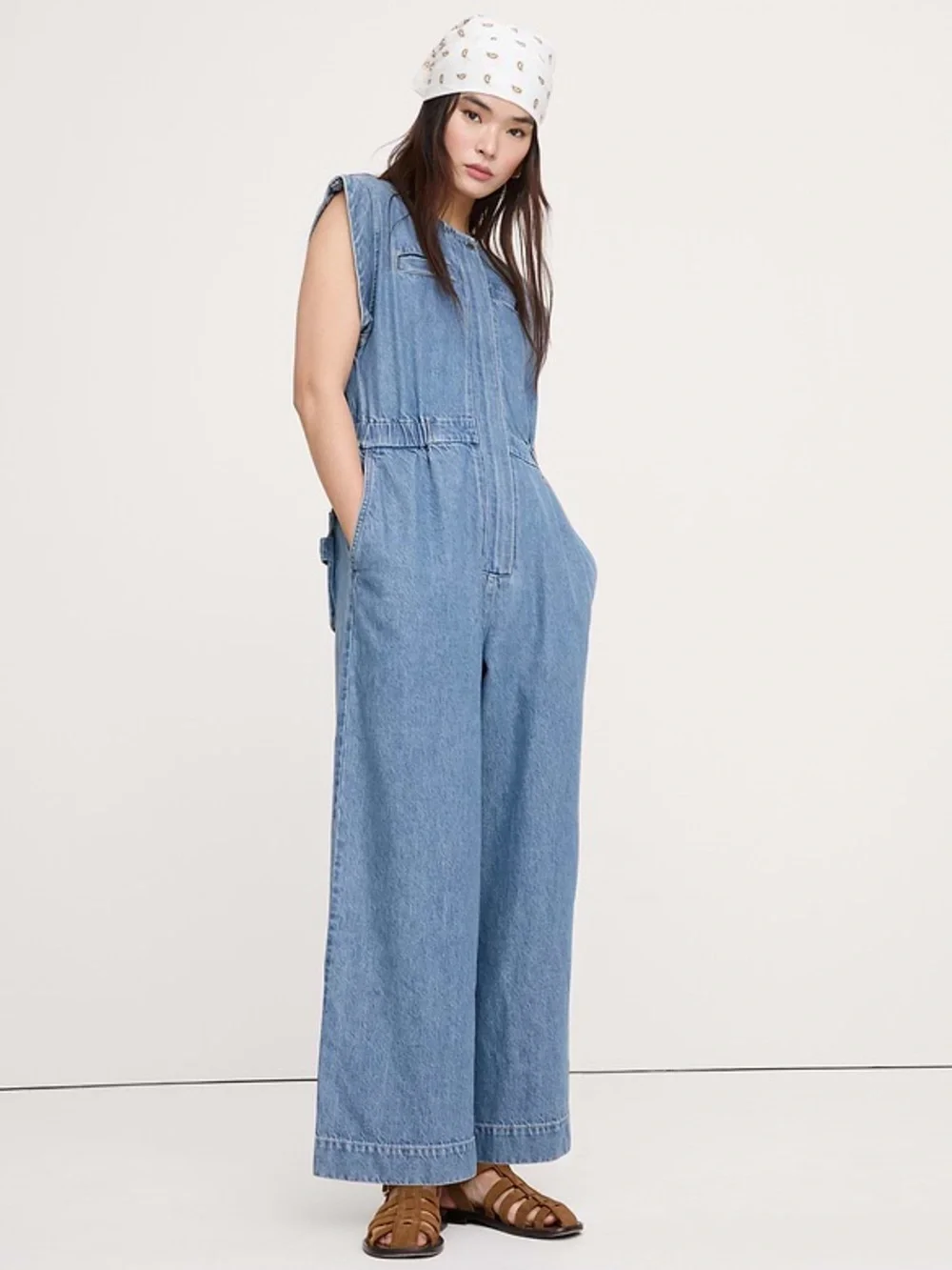 BANANA REPUBLIC DENIM UTILITY JUMPSUIT